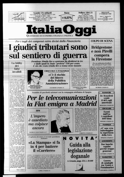 Italia oggi : quotidiano di economia finanza e politica